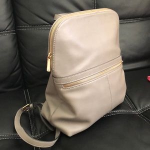 taupe backpack purse